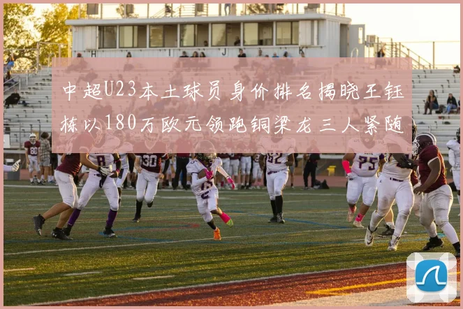 中超U23本土球员身价排名揭晓王钰栋以180万欧元领跑铜梁龙三人紧随其后